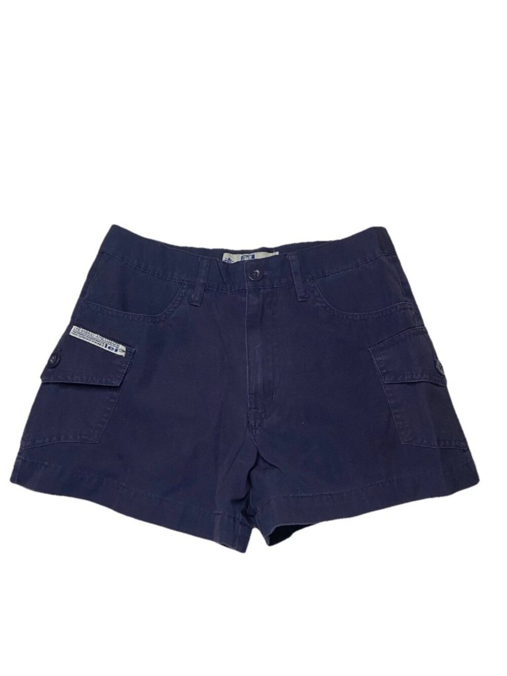 Vintage lei Shorts Size 1 XS Navy Mini Cargo Bareback Y2K Girlhood Cotton